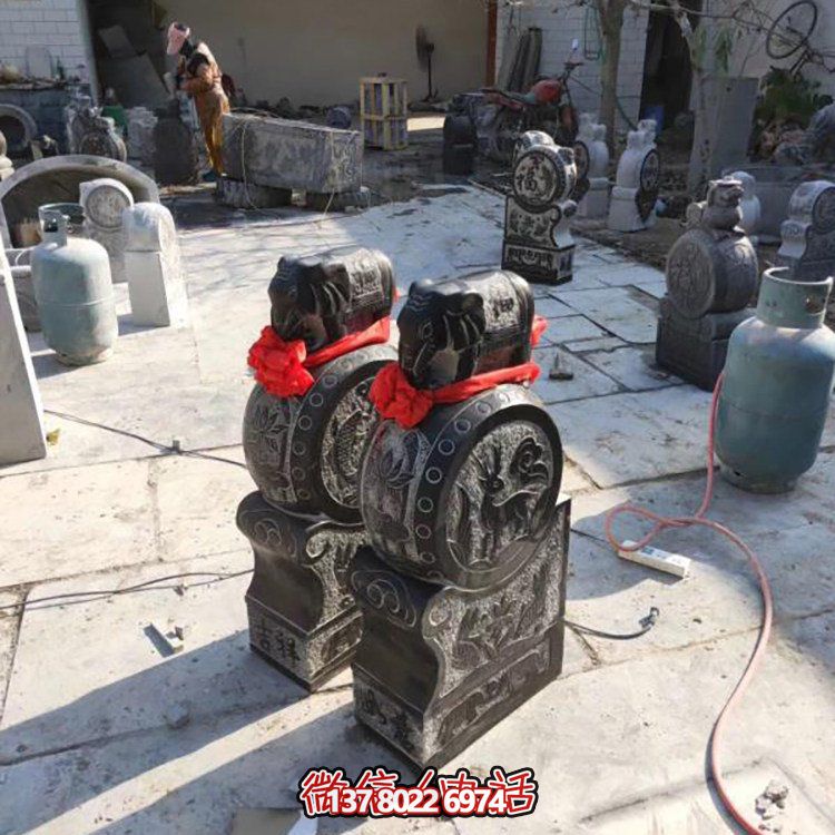 精美大理石仿古舊門墩雕塑，打造完美中式庭院