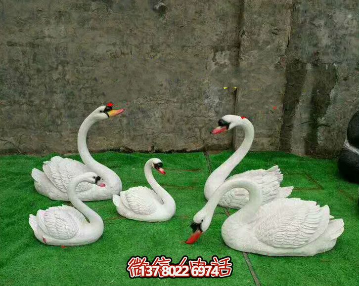 雕塑仿真天鵝，裝飾庭院、酒店、別墅等空間