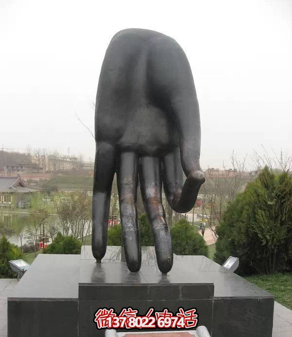 山區觀光景觀手倒立青銅雕塑