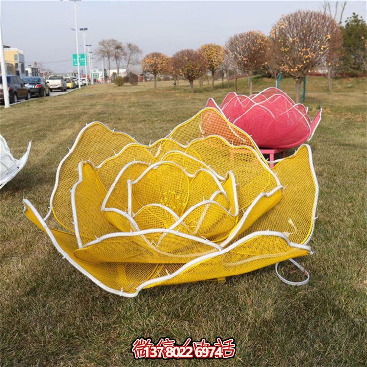 不銹鋼玫瑰花鏤空雕塑擺件，點(diǎn)綴戶(hù)外公園花園