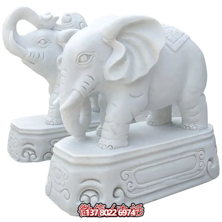 漢白玉大象仿真雕塑，為公園景區增添特色