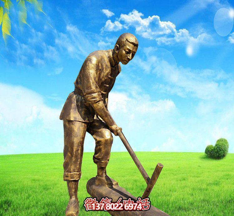 精美的銅雕人物雕塑，點綴花園公園植物園