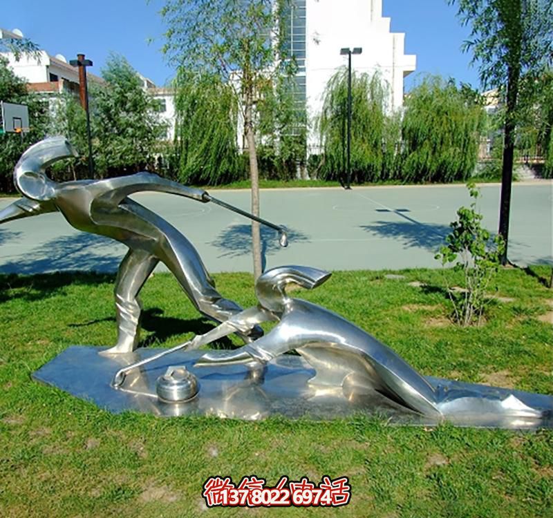 不銹鋼冰壺雕塑,點綴小區(qū)花園,創(chuàng)造休閑運動空間 不銹鋼冰壺雕塑,點綴小區(qū)花園,創(chuàng)造休閑運動空間