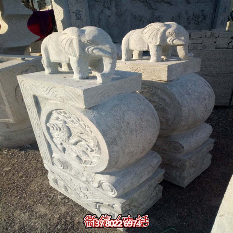 大理石石雕抱鼓，為您的園林庭院門口點(diǎn)綴美觀