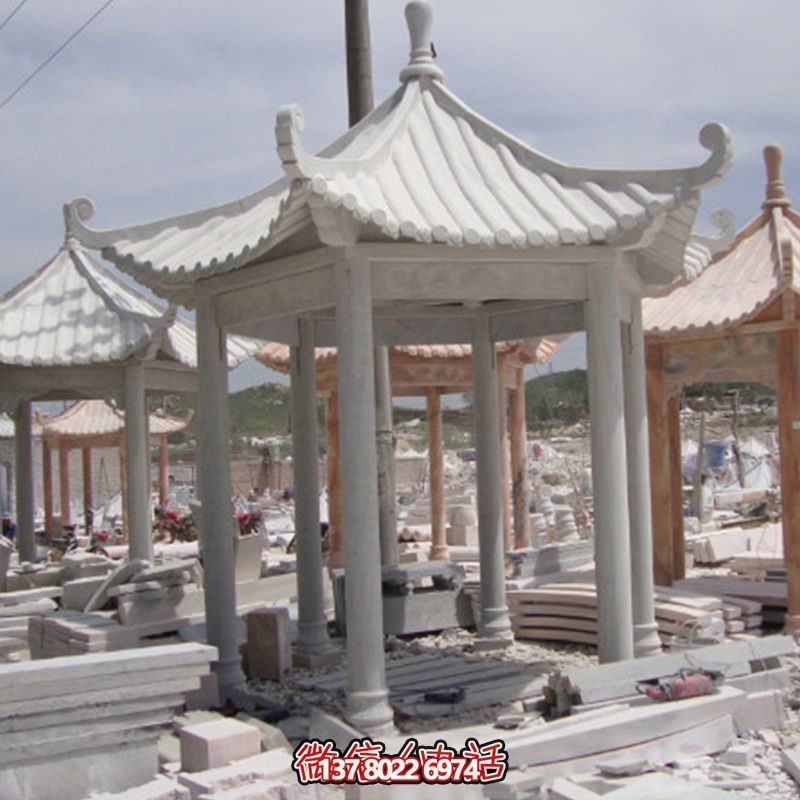 休閑小型大理石涼亭，為別墅園林增添溫馨氣息