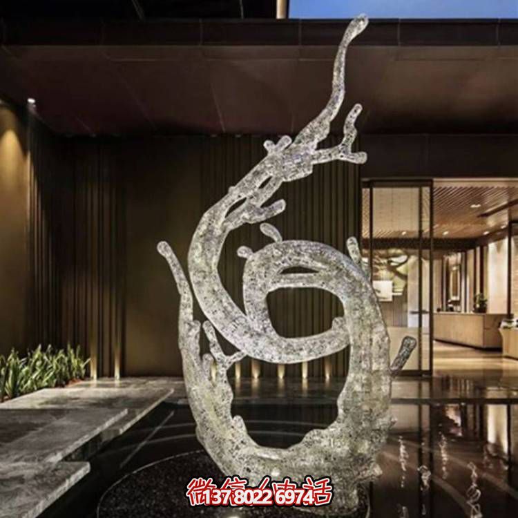 不銹鋼浪花雕塑，創(chuàng)意廣場裝飾