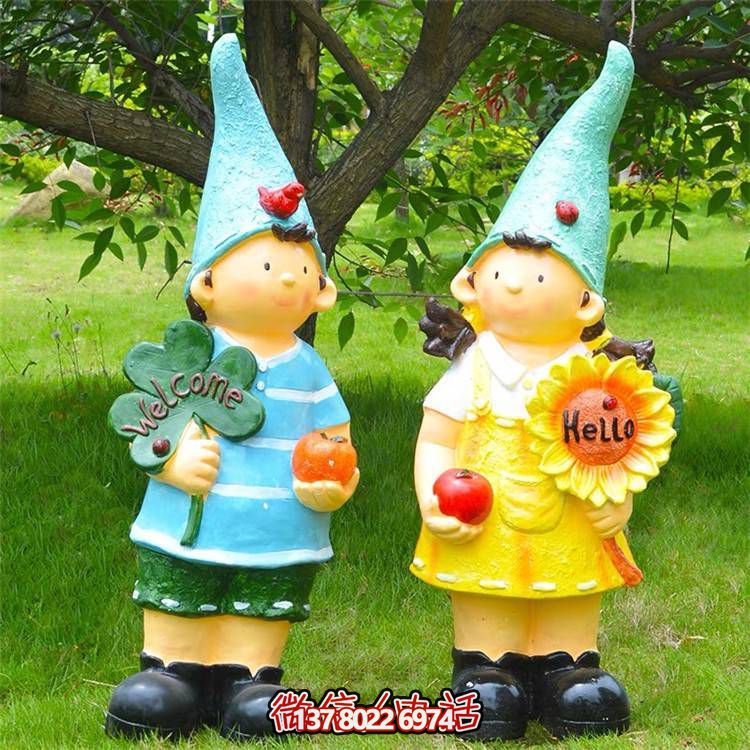 玻璃鋼制娃娃擺件，豐富你的戶外園林裝飾