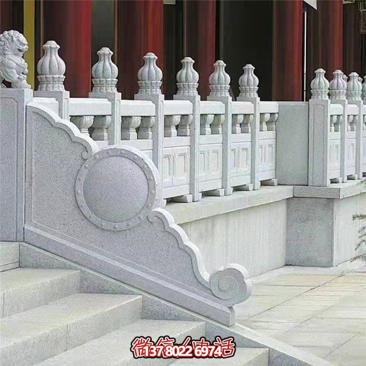 精美石雕欄桿欄板，點綴景區景點，增添園林雕塑之美