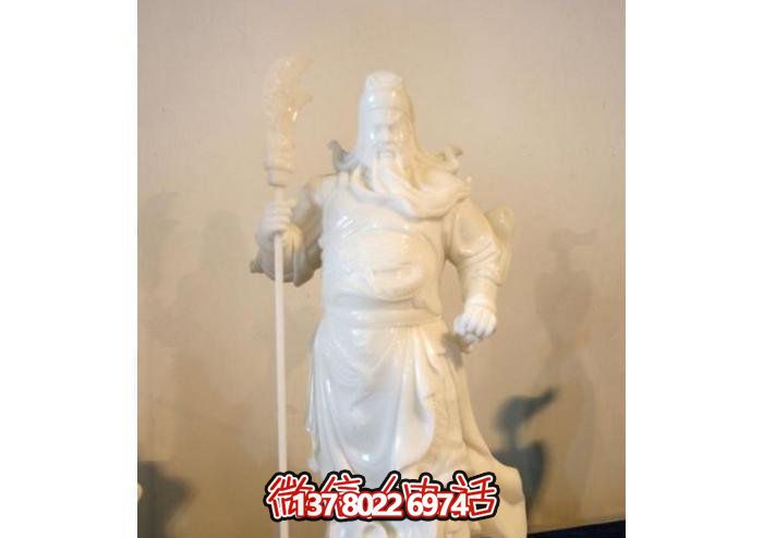家居商場鎮宅漢白玉石雕關公雕塑 家居商場鎮宅漢白玉石雕關公雕塑