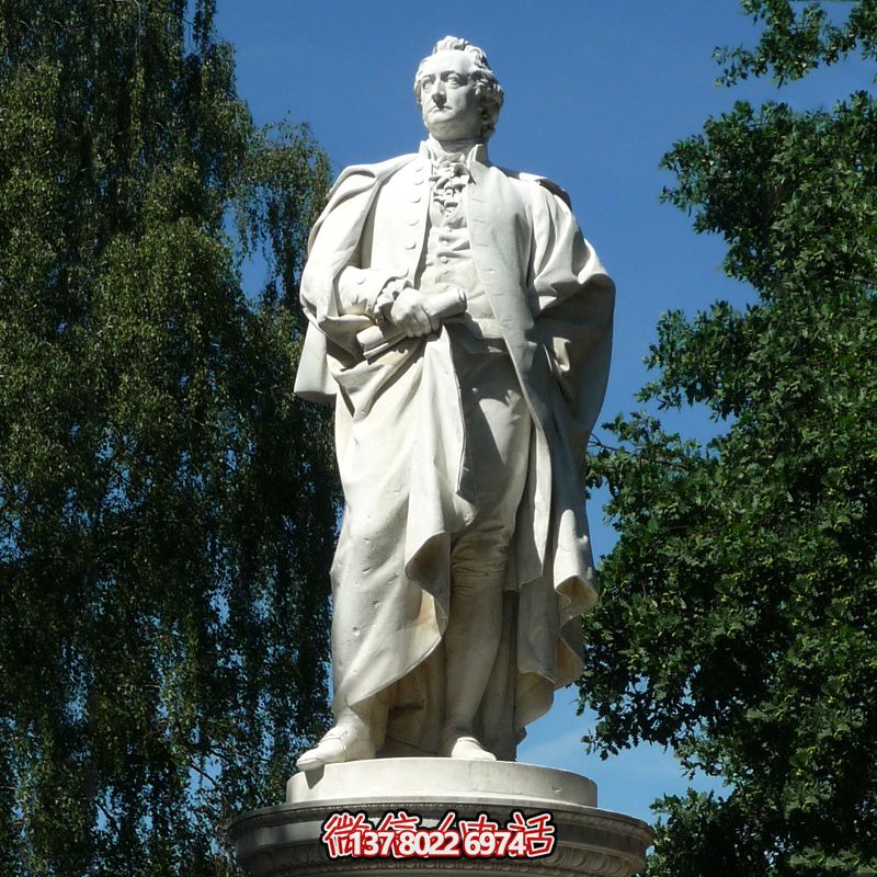 漢白玉廣場世界著名科學家歌德雕塑 漢白玉廣場世界著名科學家歌德雕塑