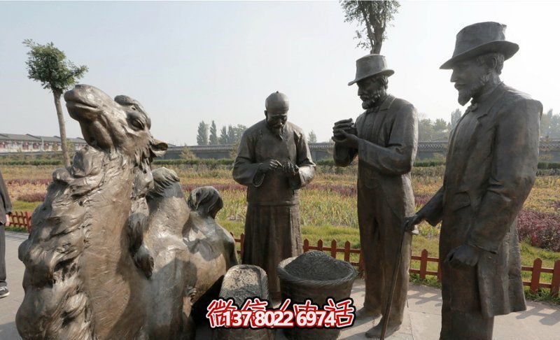 廣場(chǎng)銅雕買(mǎi)茶葉的人物茶雕塑 廣場(chǎng)銅雕買(mǎi)茶葉的人物茶雕塑