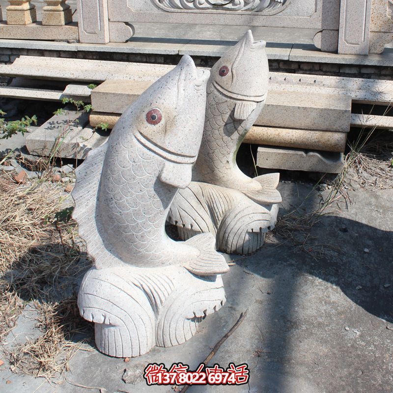 公園廣場(chǎng)鯉魚(yú)吐水景觀石雕噴泉 公園廣場(chǎng)鯉魚(yú)吐水景觀石雕噴泉