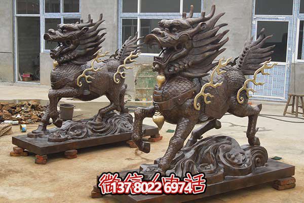 麒麟雕塑-戶外廣場(chǎng)大型景觀不銹鋼仿銅麒麟雕塑 麒麟雕塑-戶外廣場(chǎng)大型景觀不銹鋼仿銅麒麟雕塑