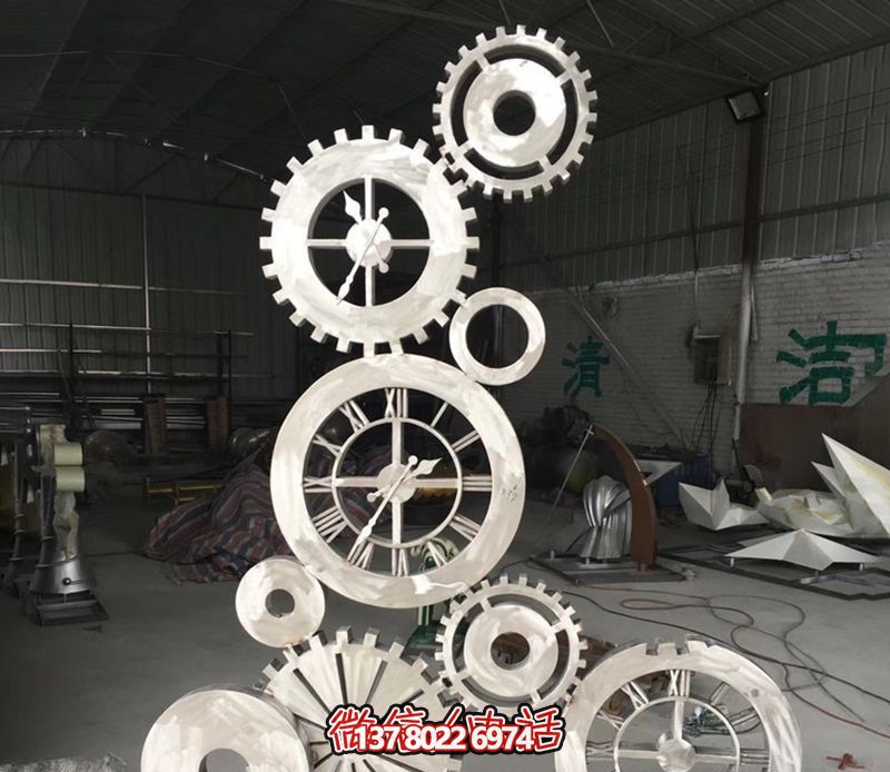 城市創新不銹鋼齒輪雕塑 城市創新不銹鋼齒輪雕塑